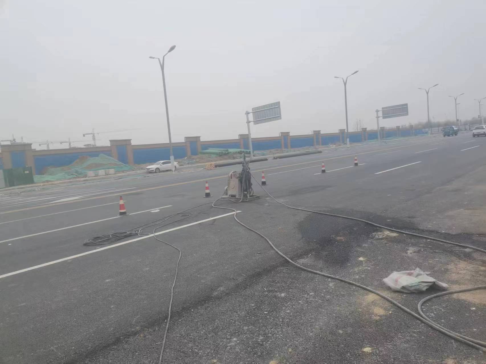 老新镇马路注浆